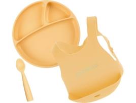 Conjunto de Refeição MINIKOIOI Amarelo