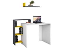 Secretária HOMEMANIA Swan Branco (118.2 x 60 x 90.8 cm)