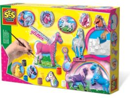 Jogo Criativo  Childrens Fantasy Horses Casting and Painting Set