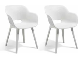 Conjunto 2 Cadeiras de Jardim ALLIBERT Akola Branco