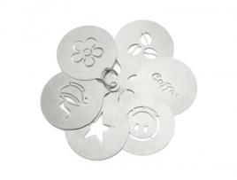 Conjunto de Decoração para Café  Prateado