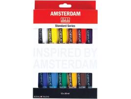 Acrílico AMSTERDAM Estojo de Iniciação 20ml 12 cores