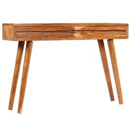 Mesa consola acácia maciça c/ gavetas esculpidas 118x30x80 cm