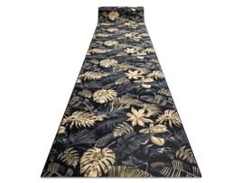 Passadeira Antiderrapante Monstera Folhas A Goma Ouro 80 cm