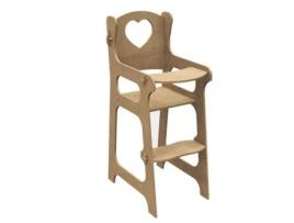Cadeirinha de boneca em madeira MDF para decorar Gomille