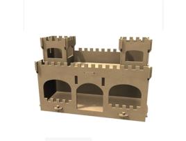 Castelo de madeira MDF para decorar - 47 x 31 cm Gomille