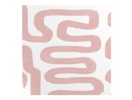 Papel de Parede Design moderno WALLPAPERS4BEGINNERS Branco e Rosa Abstrato (250x200cm - Rosa)