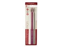 Escova de Dentes Branqueadora Swissdent Soft Family Cinzento Cor de Rosa Branco