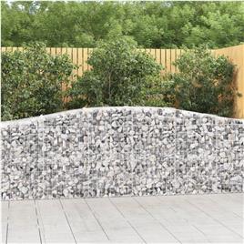 vidaXL Cestos gabião arqueados 10pcs 400x50x80/100cm ferro galvanizado
