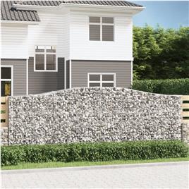 vidaXL Cestos gabião arqueados 6pcs 400x50x140/160cm ferro galvanizado