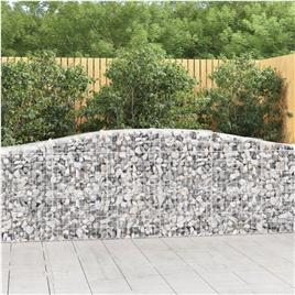 vidaXL Cestos gabião arqueados 9 pcs 400x50x80/100cm ferro galvanizado