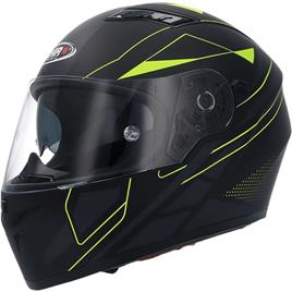 Capacete integral sh600 preto-amarelo mate l