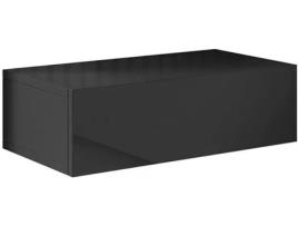 Conjunto de 2 Mesas de Cabeceira MÓVEIS BONITOS Europa (Preto - Melamina - 46x34x15 cm)