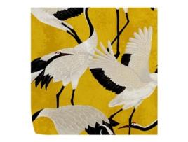 Papel de Parede Esotico WALLPAPERS4BEGINNERS Dourado com Garças (250x200cm - Dourado)