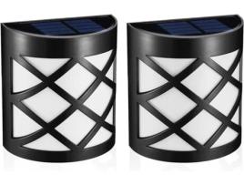 2 Pacotes de Luz Solar MMINGY Alimentado Por Energia Solar Ao Ar Livre