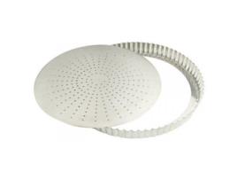 Molde de tarta de hojalata redondo con fondo desmontable - Acanalado