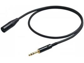 Cabo de Áudio PROEL (Jack 6.3mm - XLR - 3 m - Preto)