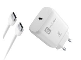 Carregador + Cabo Cellularline 25w P/samsung Branco Usb-type C