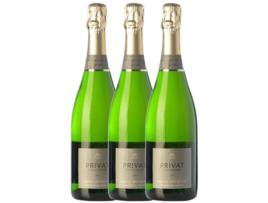 Espumante PRIVAT Privat Chardonnay Brut Nature Cava Reserva (0.75 L - 3 unidades)