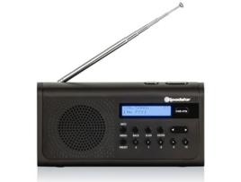 Rádio Digital Portátil Dab/Dab+/Fm 8W ROADSTAR Tra-300D+Bk Preto