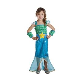 Fato de sereia com estrela para menina e bebê
