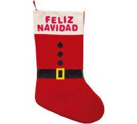 Saco de Bota de Feliz Natal do Papai Noel 55 cm