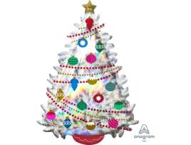 Balão de folha gigante Irisdiscent Christmas Tree 66x91 cm