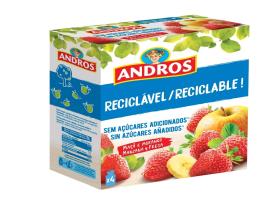 Saquetas Fruta Andros Maçã Morango 4x90g