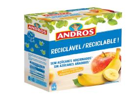 Saquetas Fruta Andros Maçã Banana 4x90g