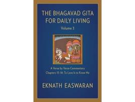 Livro the bhagavad gita for daily living, volume 3 de eknath easwaran (inglês)