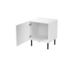 Mesa de Cabeceira AKL FURNITURE PRIVATE X41 (C (Branco e Preto - Madeira engenheirada - 44x41x54 cm)