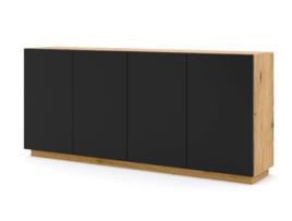 Cómoda AKL FURNITURE PRIVATE Aura (Bege e Preto - Madeira engenheirada - 198x41x89 cm)