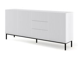 Cómoda AKL FURNITURE PRIVATE RavennaB (Branco e Preto - Madeira engenheirada - 200x42x89 cm)