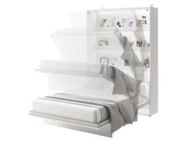 Cama Embutida AKL FURNITURE PRIVATE Bed Concept (Branco Puro Brilhante - Madeira engenheirada - 151x46x217 cm)