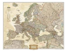 Livro europe executive, tubed de national geographic maps (inglês)