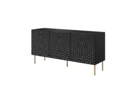 Cómoda AKL FURNITURE PRIVATE Hole (Preto e Dourado - Madeira engenheirada - 152x43x75 cm)