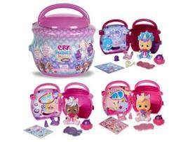 Boneca CRY BABIES Magic Tears Paci House Roxo, Rosa ou Vermelho (1 Unidade - Envio Aleatório)