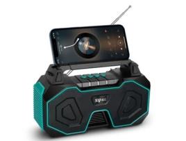 Coluna Bluetooth TOPK Sy-922 Verde Autonomia: Até 8 H