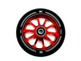Roda Racing Nokaic 110mm para Scooter Trotinete Freestyle, borracha preta, centro de raio vermelho