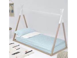 Saco Nórdico sem Encher HAPPYFRIDAY Vichy (90 x 200 cm - Algodão e Poliéster - Azul)