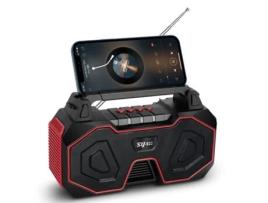 Coluna Bluetooth TOPK Sy-922 Vermelho Autonomia: Até 8 H