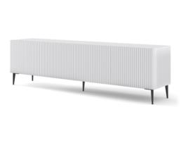 Móvel de TV AKL FURNITURE PRIVATE RavennaB (Branco e Preto - Madeira engenheirada - 200x42x56 cm)