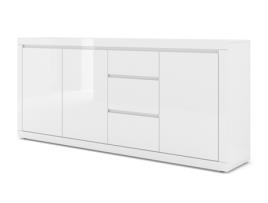 Cómoda AKL FURNITURE PRIVATE Bello Bianco (Branco Puro Brilhante - Madeira engenheirada - 195x40x89 cm)