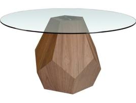 Mesa de Refeição ANGEL CERDÁ S.L. 1093 (Castanho - Madeira, Vidro - Ø150 x 75 cm)