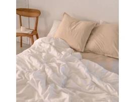 Capa de Edredão HAPPYFRIDAY Basic 200 Tc (180 x 220 cm - Algodão - Branco)