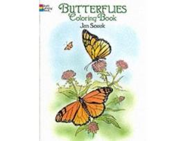 Livro butterflies coloring book de jan sovak (inglês)