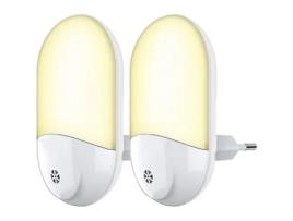 2 Pacotes de Luz Noturna MMINGY Infantil Plug-And-Play Automática com Sensor de Crepúsculo