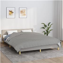 vidaXL Manta pesada 15 kg 220x230 cm tecido cinzento