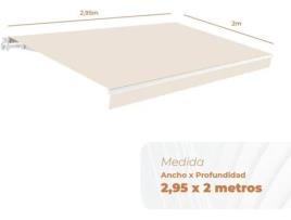 Toldo Manual Completo SMARTSUN Lona de Acrílico (Cru - 4x2,5m)