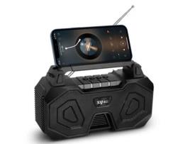 Coluna Bluetooth TOPK Sy-922 Preto Autonomia: Até 8 H